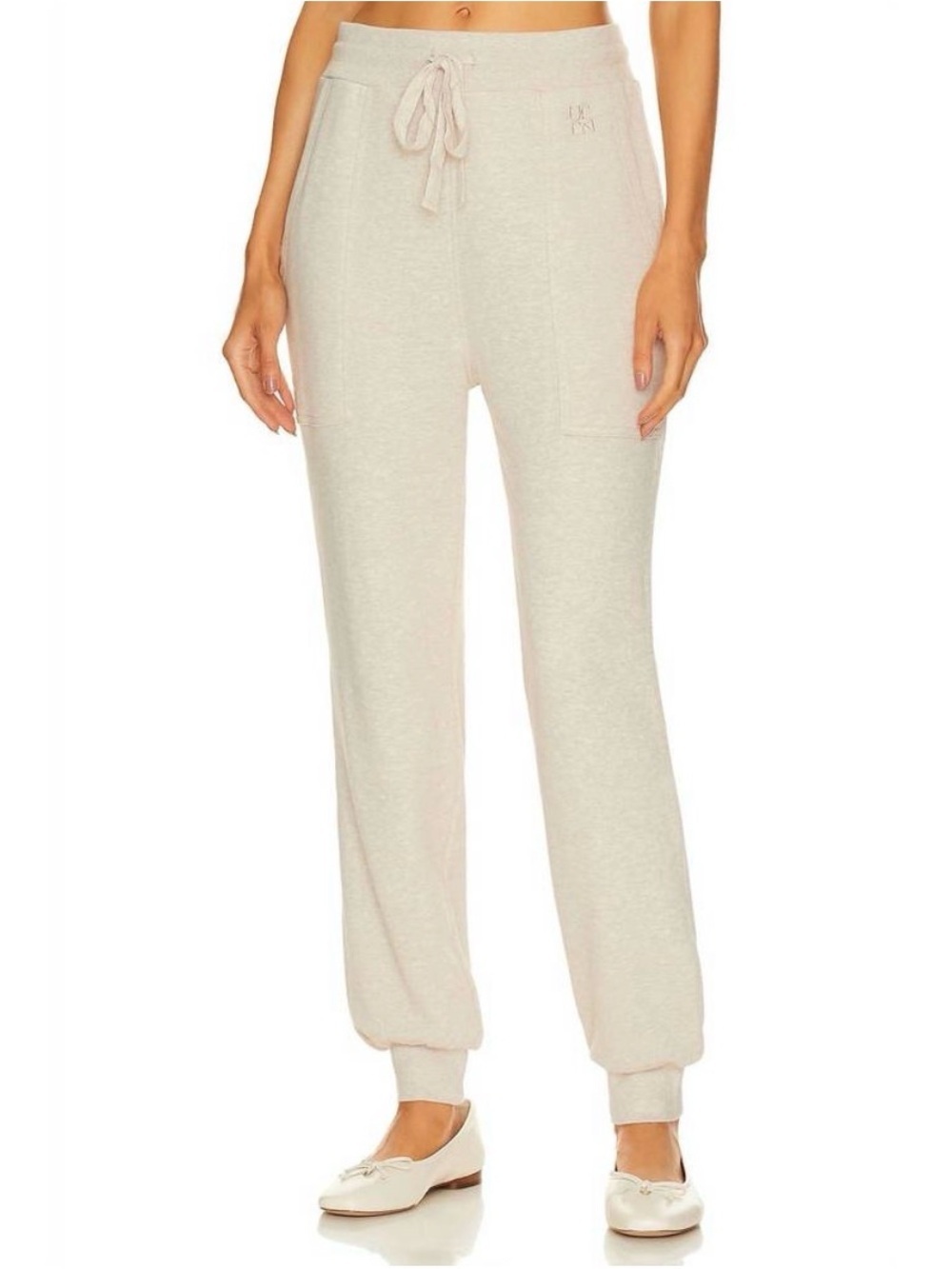 ULLA JOHNSON Rory Pant Beige Oatmeal Melange Sweatpants Lounge XS small